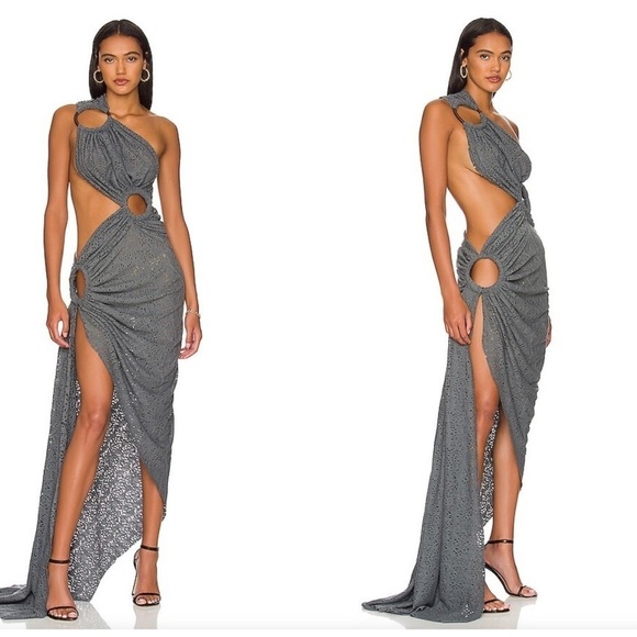 Bronx and Banco Grey Mayan Gown size 6 New with Tags Sold Out - Picture 1 of 6